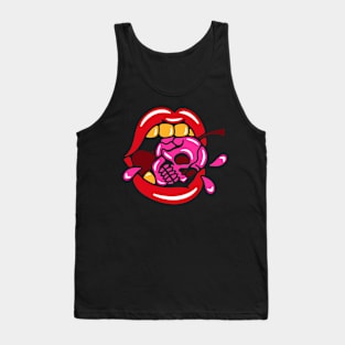 Mouth skull cherry Tank Top